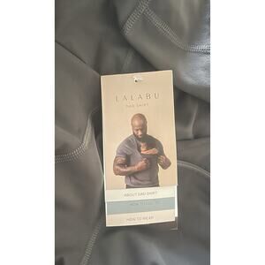 Lalabu Dad Shirt Mens Large Gray Long Sleeve Babywearing Pouch Kangaroo Care